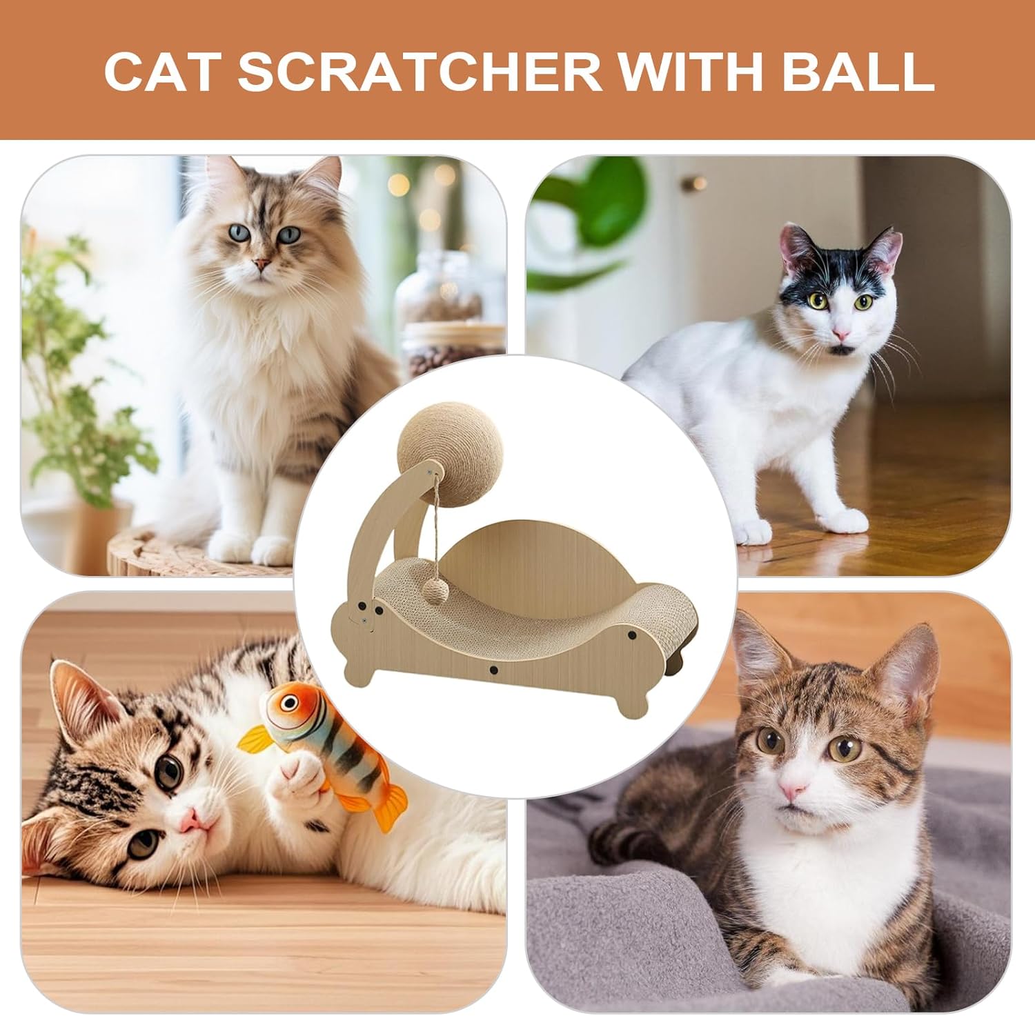 Cat Scratch Bed,2-in-1 Natural Pet Supplies | Scratch Lounger Cat Bed for Kitten - for Small Medium Playing Sleeping Relaxing Indoor Home Furniture Protection