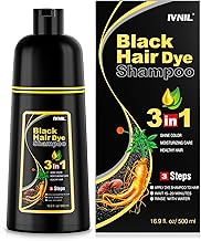 Ivnil Black Hair Dye Shampoo 3 in 1 Hair Color Shampoo for Women & Men for Gray Hair Coverage for Instant Champu Para Canas