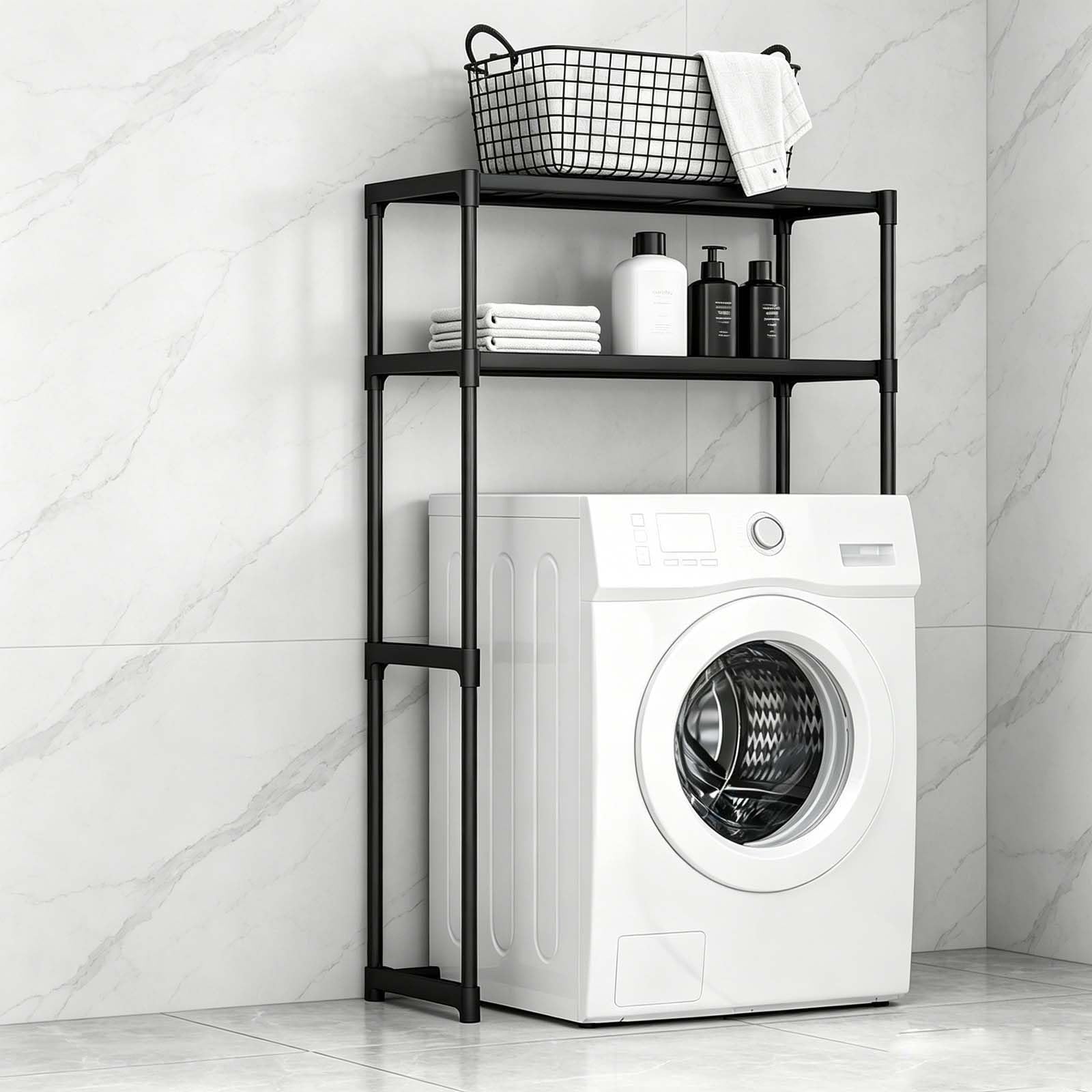 kumamart 2-Tier Above Washer Dryer Organizer Shelf,Washing machine shelf