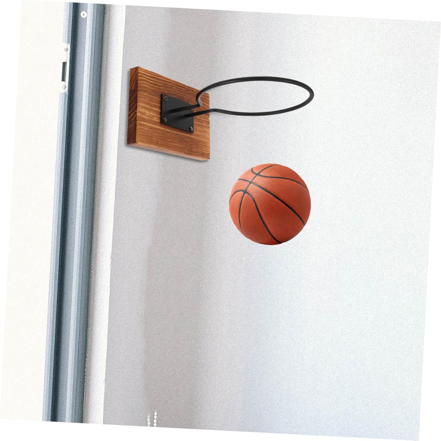 TOYANDONA 2sets Heavy Duty Wall Mount Basketball Holder Space-Saving Metal Rack for Indoor Basketball Storage Tidy Organization for Home Office and Boys and Girls Rooms