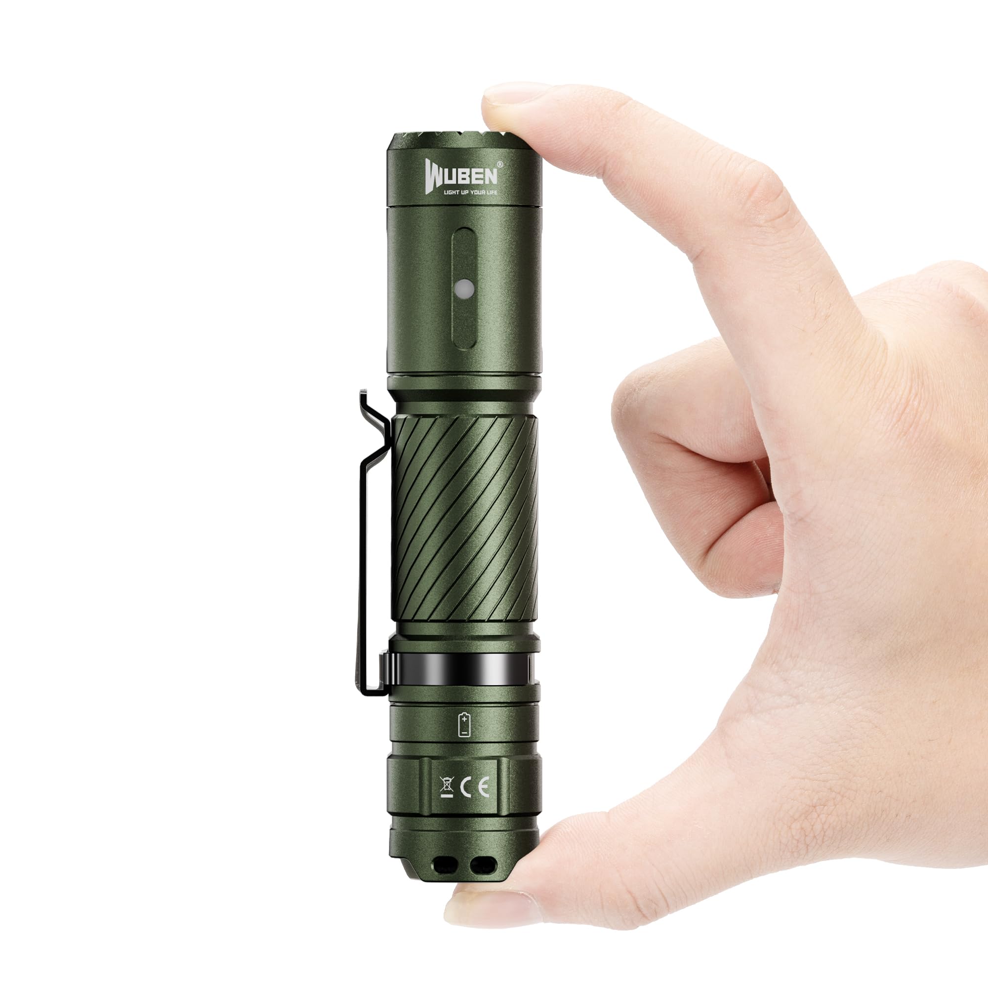 WUBEN C3 Flashlight Rechargeable 1200 Lumen LED Rechargeable Torch Light 6 Modes, Tactical Flashlight Water Resistant, Best for Camping, Outdoor, Emergency, Easy Carry, Tool Gifts for Men (Army Green)WUBEN C3 Flashlight Rechargeable 1200 Lume…