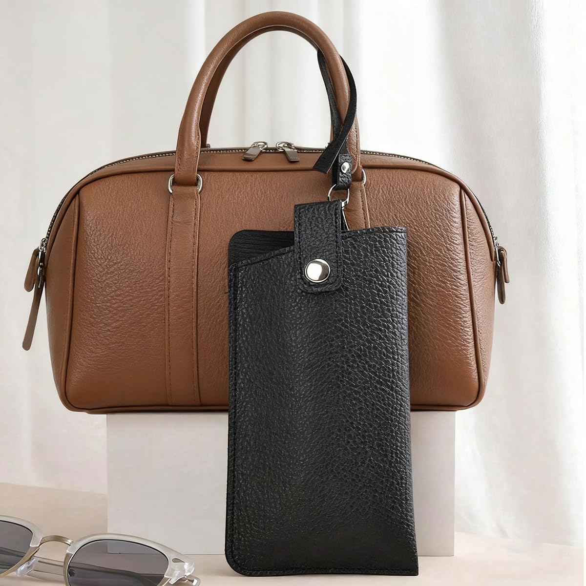Glasses Organizer Bag,Portable Sunglasses Storage Pouch, Fashionable Versatile Eyeglass Holder, Glasses Case For Women