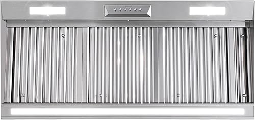 Miniatura 10 de Akicon Campana extractora de 30 pulgadas, 600 CFM con 4 velocidades, campana de estufa de conducto ultra silenciosa, luces LED de 3CCT y filtros