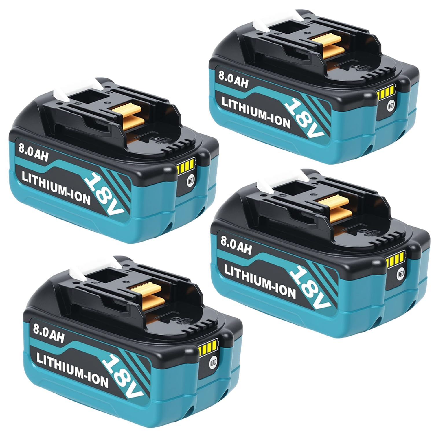Amazon.com: HAPPLYS 4-Pack 8000mAh Replace for Makita 18V Battery