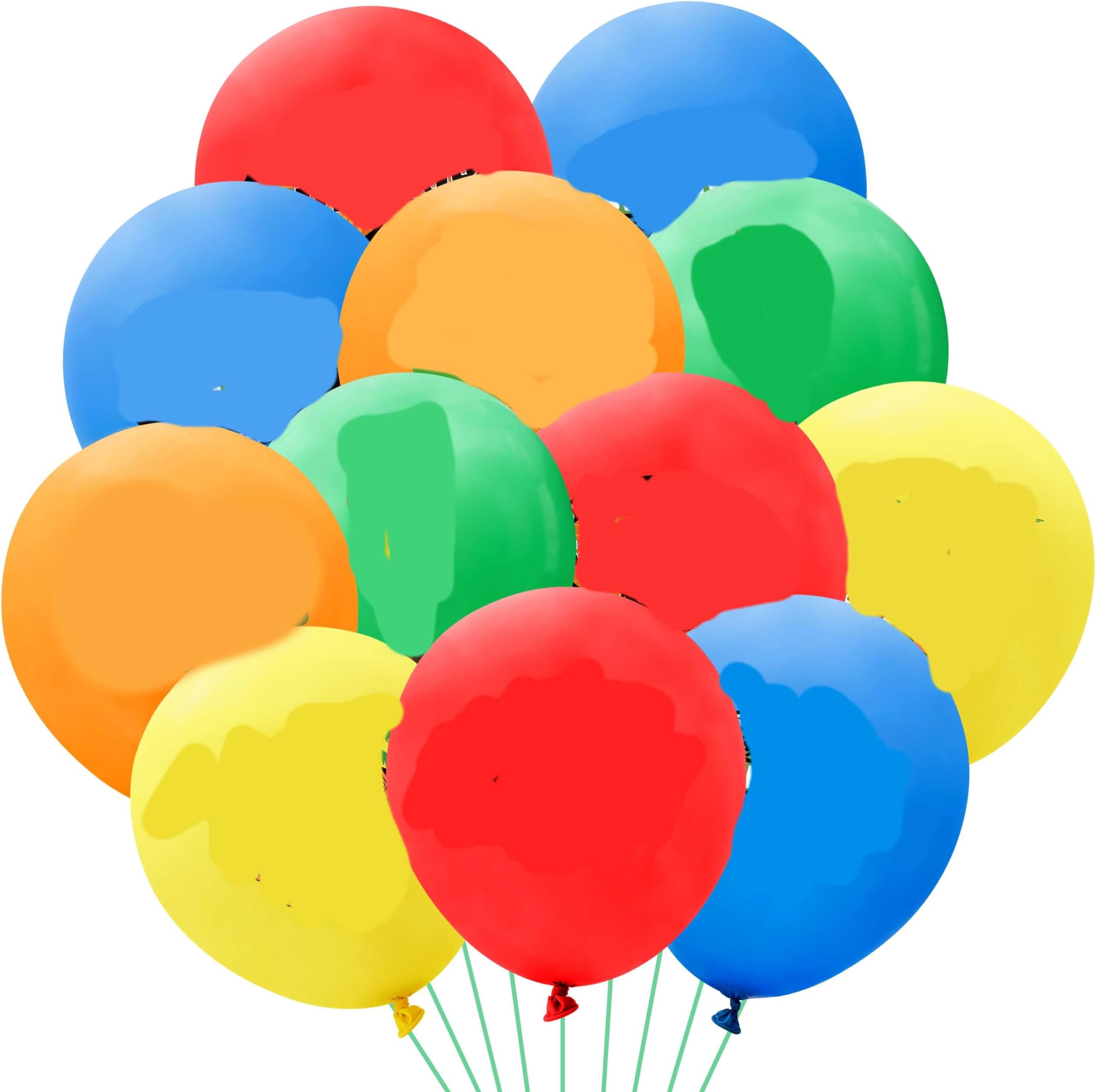 50 Packs Party Balloons Party Decorations Supplies Favors 12 Inches Blue Red Yellow Latex Balloons for Kids Birthday Baby Shower