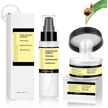 Miioto Serum Schneckenschleim + Schneckenschleim Advanced Snail 96 Mucin Power Essence Snail Mucin Korean Skincare koreanische Gesichtskosmetik f r alle Hauttypen