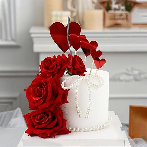 Miniatura 3 de Ercadio Paquete de 24 adornos para magdalenas de ratón para el día de San Valentín, diseño de ratón, Love Be Mine, decoración de pasteles para baby
