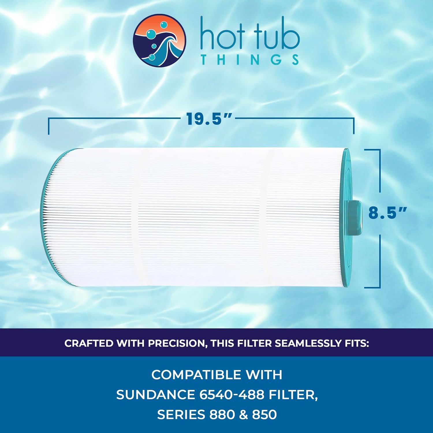 6540-488 Hot Tub Things All-in-One Filter Replacement Compatible for Sundance Spas 880 & 850 Series - Washable & Reusable, Superior Filtration for Hot Tubs, Accessories & Replacement Parts