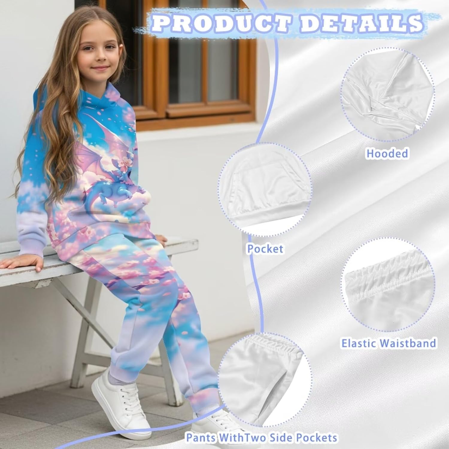 Pensura 2-Piece Jogger Set – Lightweight Pullover Sweatshirt and Sweatpants Outfit