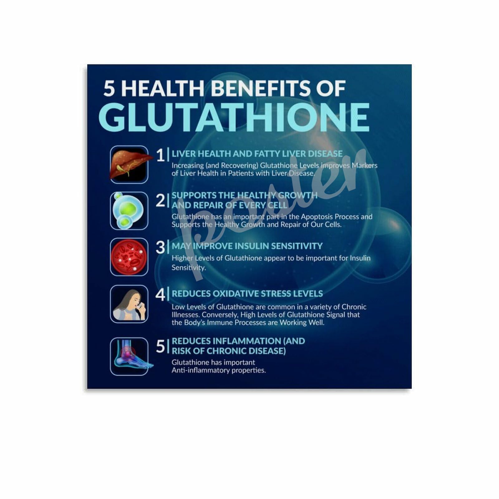 glutathione poster Amazon.com: DGBEART 5 Benefits of Glutathione Poster Hospital Health Knowledge Poster (3) Canvas Painting Wall Art Poster for Bedroom Living Room Decor 12x12inch(30x30cm) : לבית ולמטבח