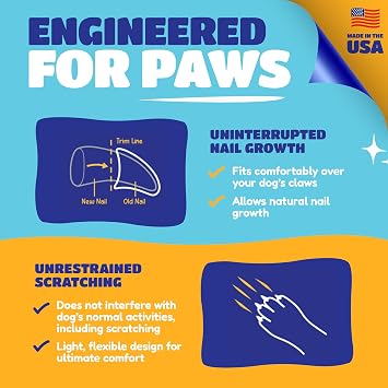 Soft Claws Dog Nail Caps, 40 X-Small Nail Caps, Made in USA - Vet Developed, Safe & Non-Toxic Easy to Apply Claw Covers | Protects Furniture & Skin, Pink Sparkle
