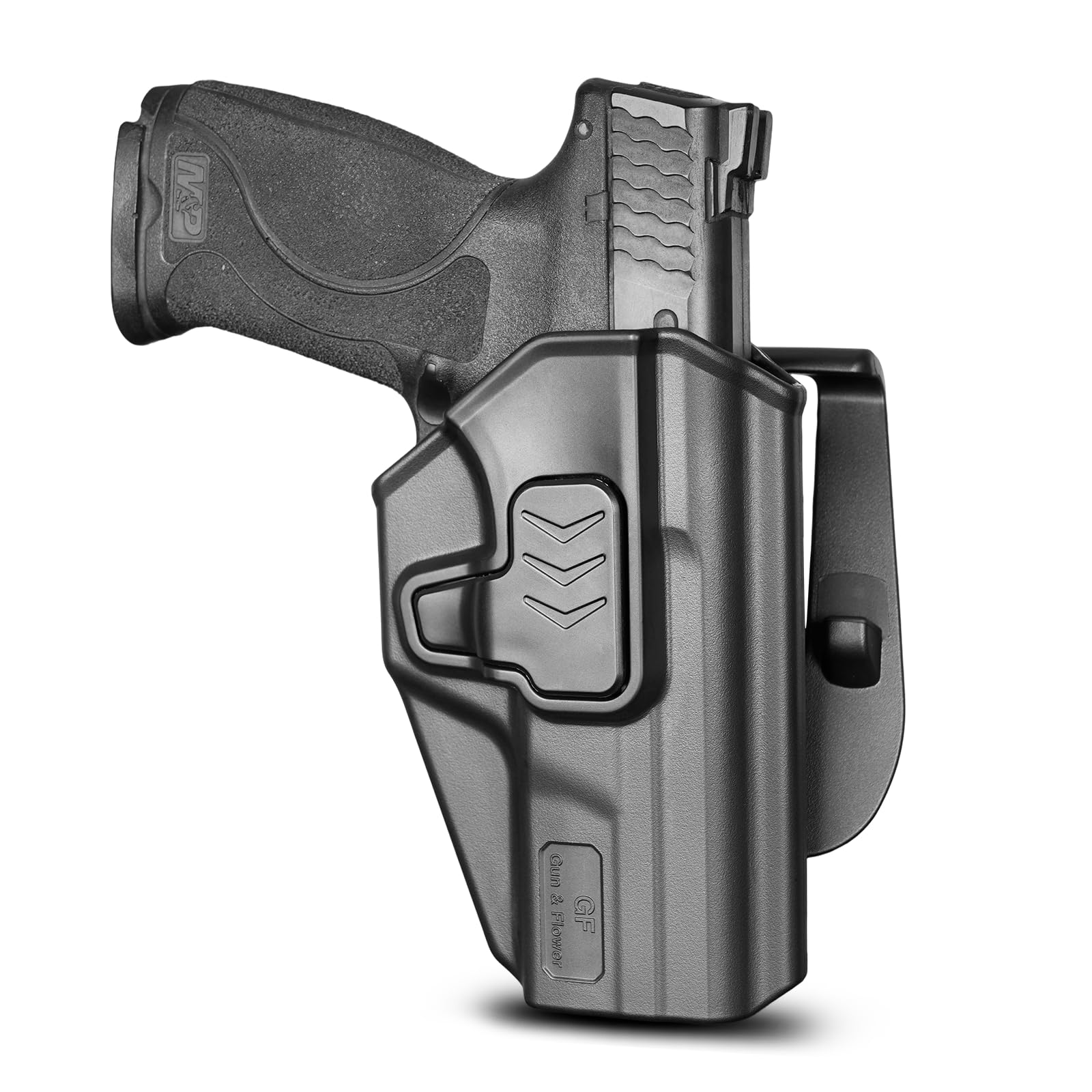 OWB Paddle Holster - Fits S&W SD9 VE, SD40 VE, M&P 9MM/.40 M2.0 Full Size 4.25", M2.0 4"/3.6" Compact, Level II Retention, Outside Waistband Carry, 360°Adjustable Paddle, Right-Hand