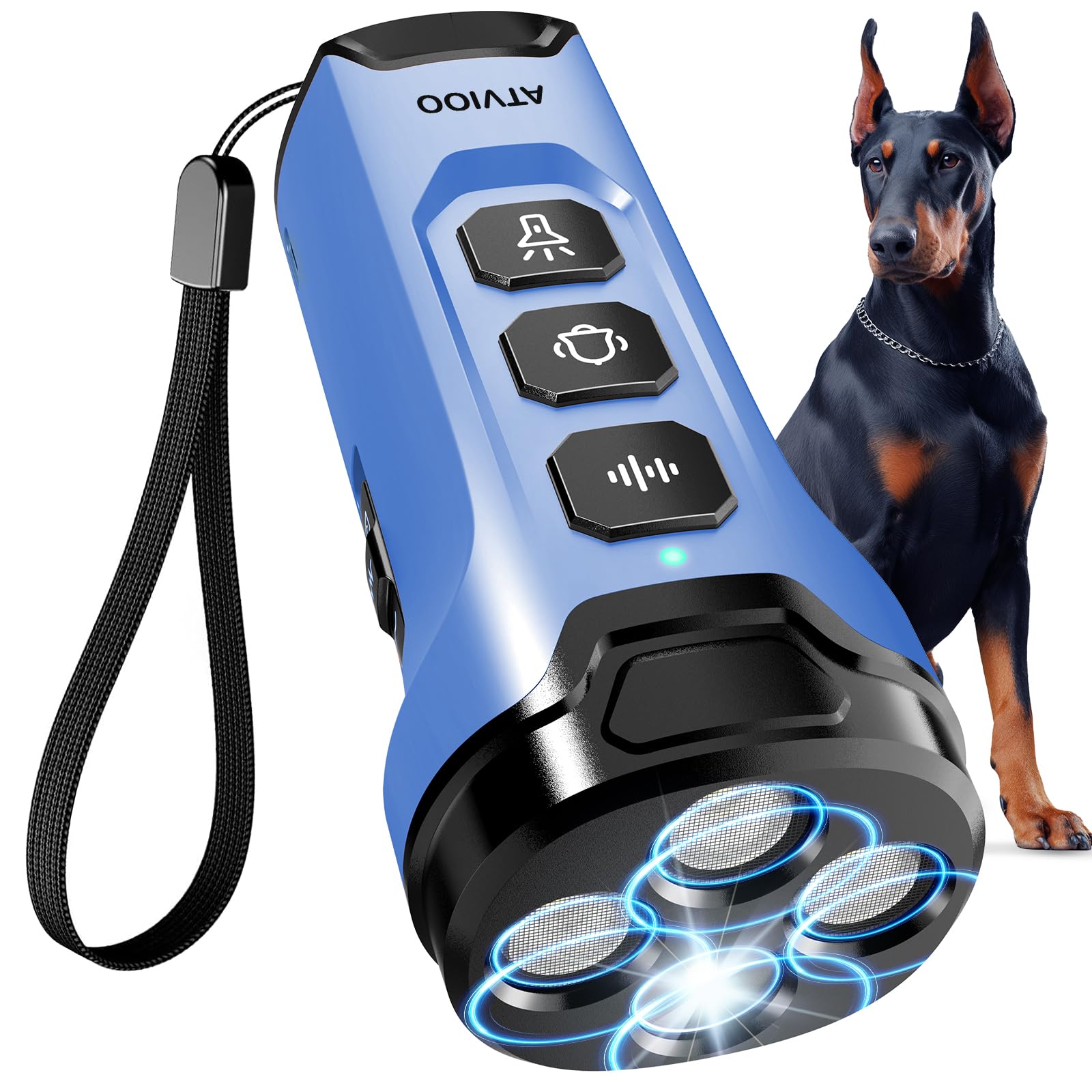 Arrêtez les aboiements de chien grâce au dispositif ultrasons portable bleu