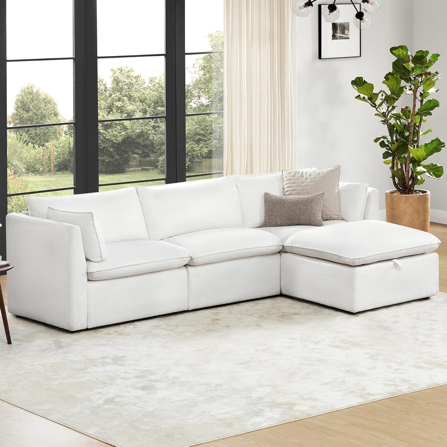 CHITA Luxury Oversized 114″ L-Shaped Sectional Sofa Couch,