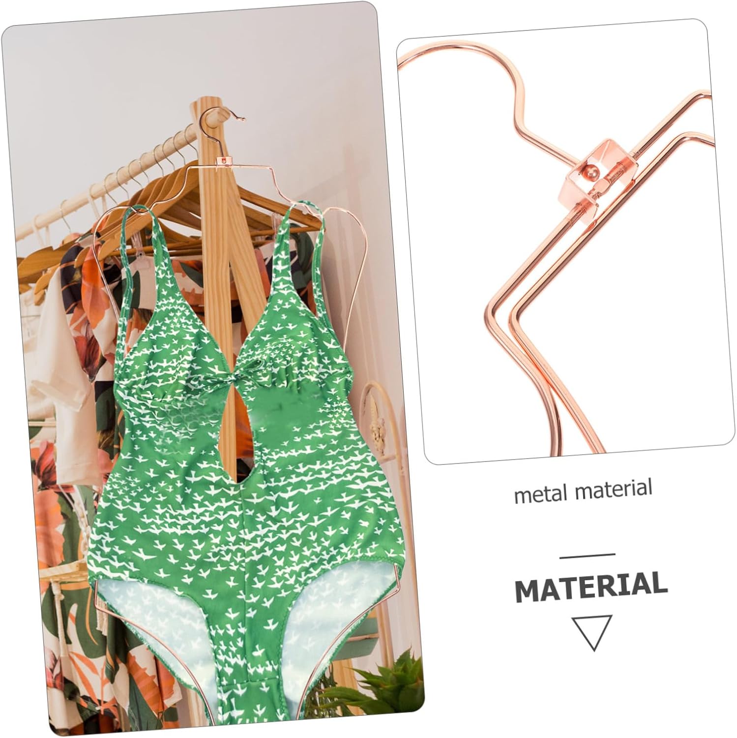 SOLUSTRE Foldable Swimsuit Rack Portable Bathing Suit Hangers Folding Shape Hanger Women Hanger Rack Space Saving Hangers for Clothes Organizer Swimming Organiser Compact Swimwear Metal