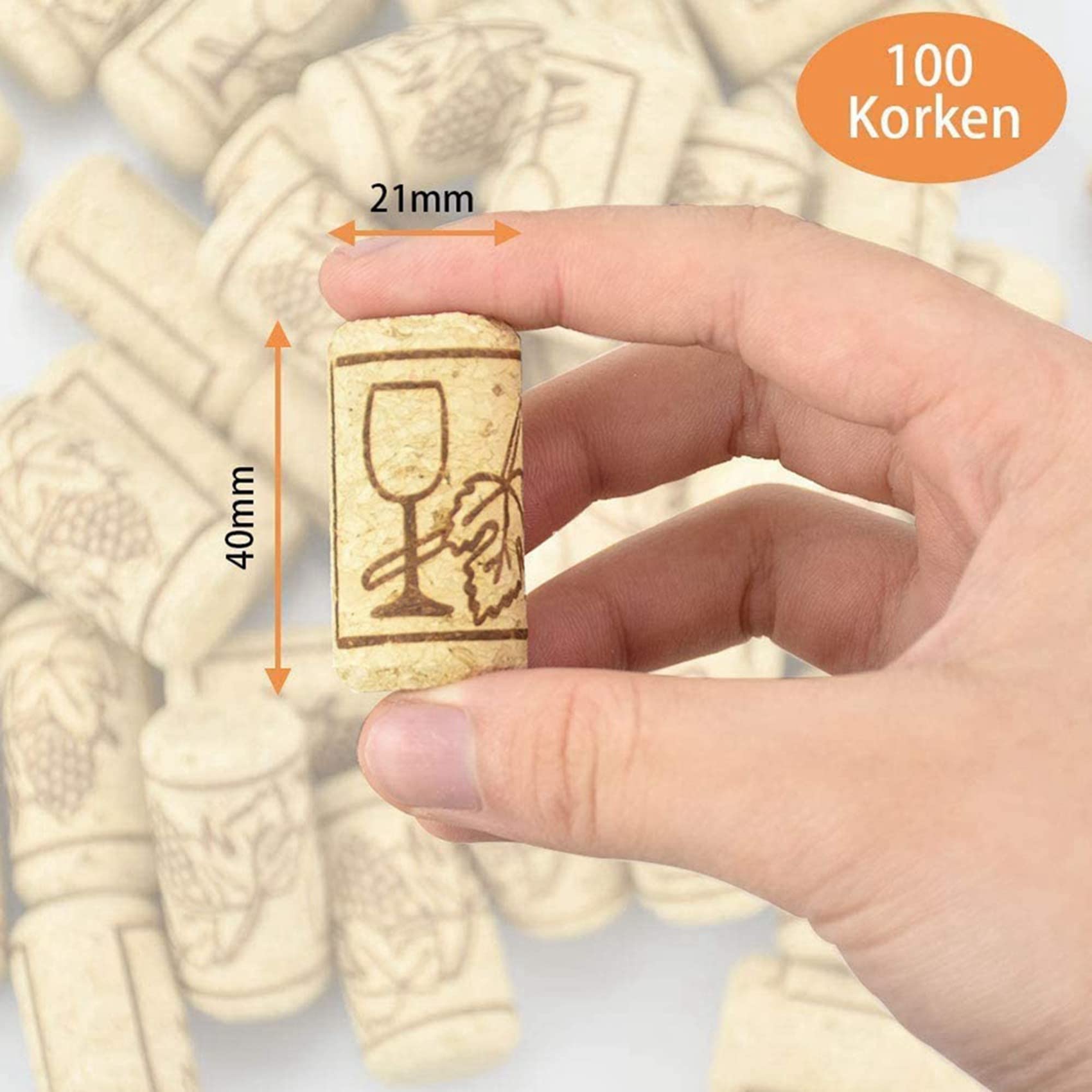 3X Tappi per Vino, Bottiglie di Vino nel Sughero nel Legno Sughero per Sughero Naturale Tappi per Vino nel Legno per DIY, Decorazione E Hobby