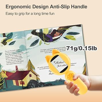 Kids Microscope, 30X Handheld Pocket Microscope for Kids with 2'' Screen& Light, Mini Digital Magnifying Glass for Educational Science and Hobby, Like Trichome& Bug, Store up to 300 Photos-Yellow