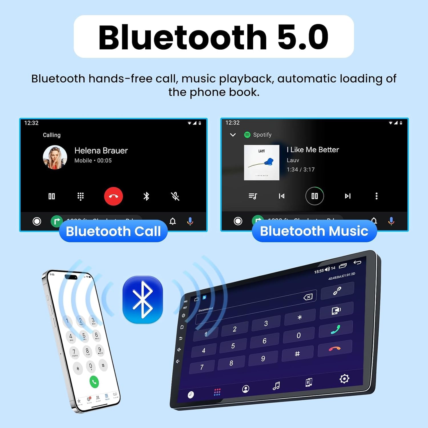 [8Core 4G+64G] Car Radio for Ford F150 2004-2008: 7 Inch IPS HD Touchscreen Stereo Replacement Upgrade Carplay Android Auto Backup Camera Bluetooth 5G WiFi GPS FM AM