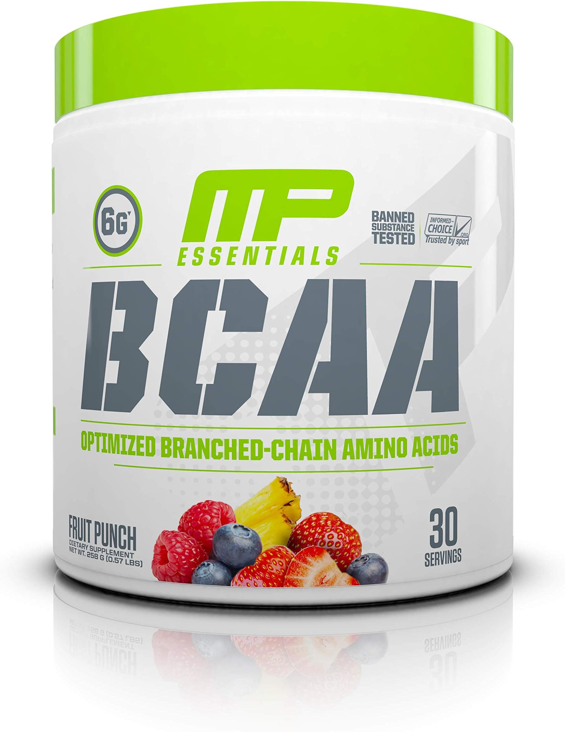 MusclePharm, BCAA Essentials, Fruit Punch, 0.57 lbs (258 g)