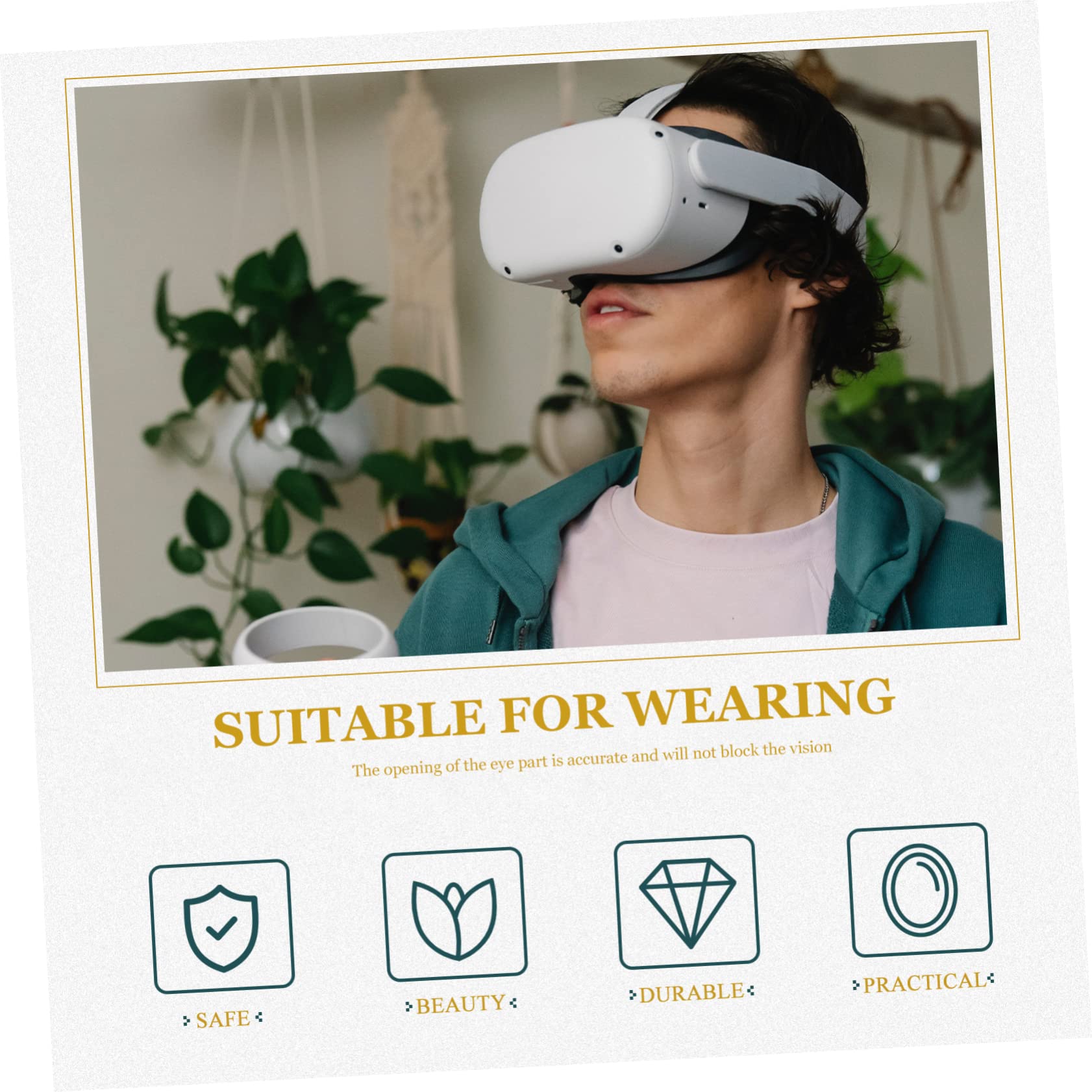 Uonlytech 5pezzi Vr Regolabile Traspirante Per Occhi Cover Protettiva Antisudore Per Accessori Vr Comfort e Garantiti
