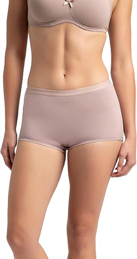 Jockey 1810 Women's Full Coverage Micro Modal Elastane Stretch Boy Shorts with StayFresh Treatment