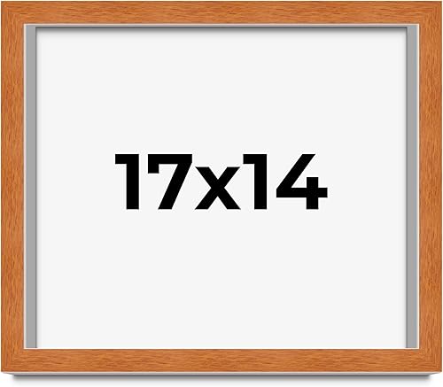 Miniatura 74 de Marco marrón de 18 x 24 pulgadas, marco de madera maciza de nuez de miel, ancho de moldeo de 0.875 pulgadas, profundidad de rabo de 0.875 pulgadas
