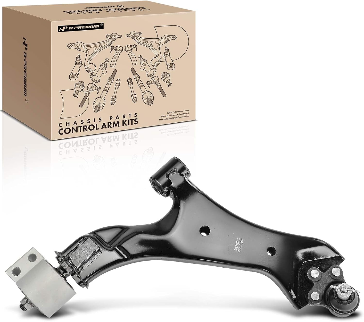 A-Premium Front Right Lower Control Arm with Ball Joint & Bushing, Compatible with Chevrolet Equinox 2010-2017 & GMC Terrain 2010-2017