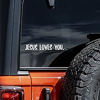 Vista 1 de Jesus Loves You Decal Vinyl Sticker Auto Car Truck Wall Laptop White 8" x 1