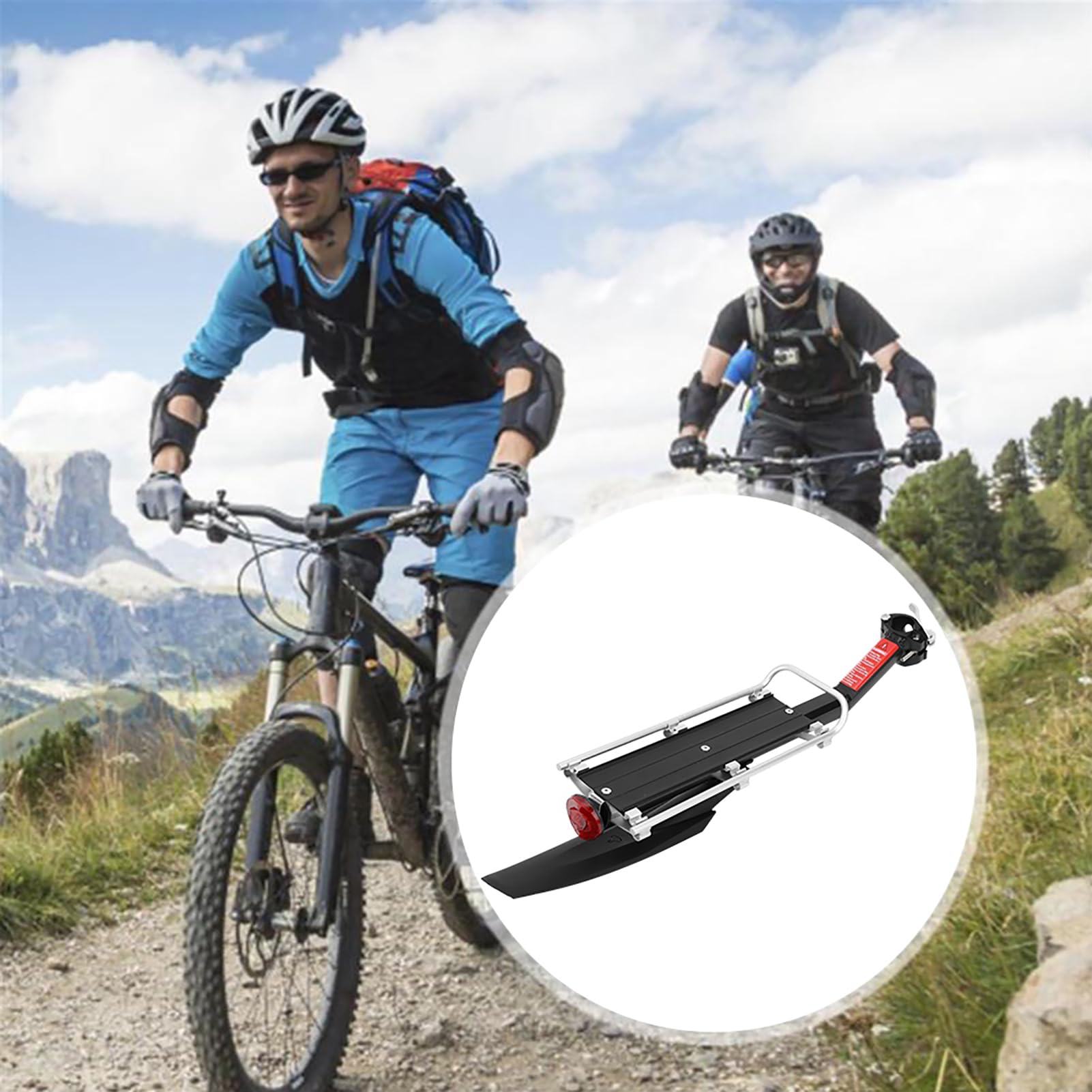 Porte-Bagages Arrière de Vélo - cargorack Aluminium Noir