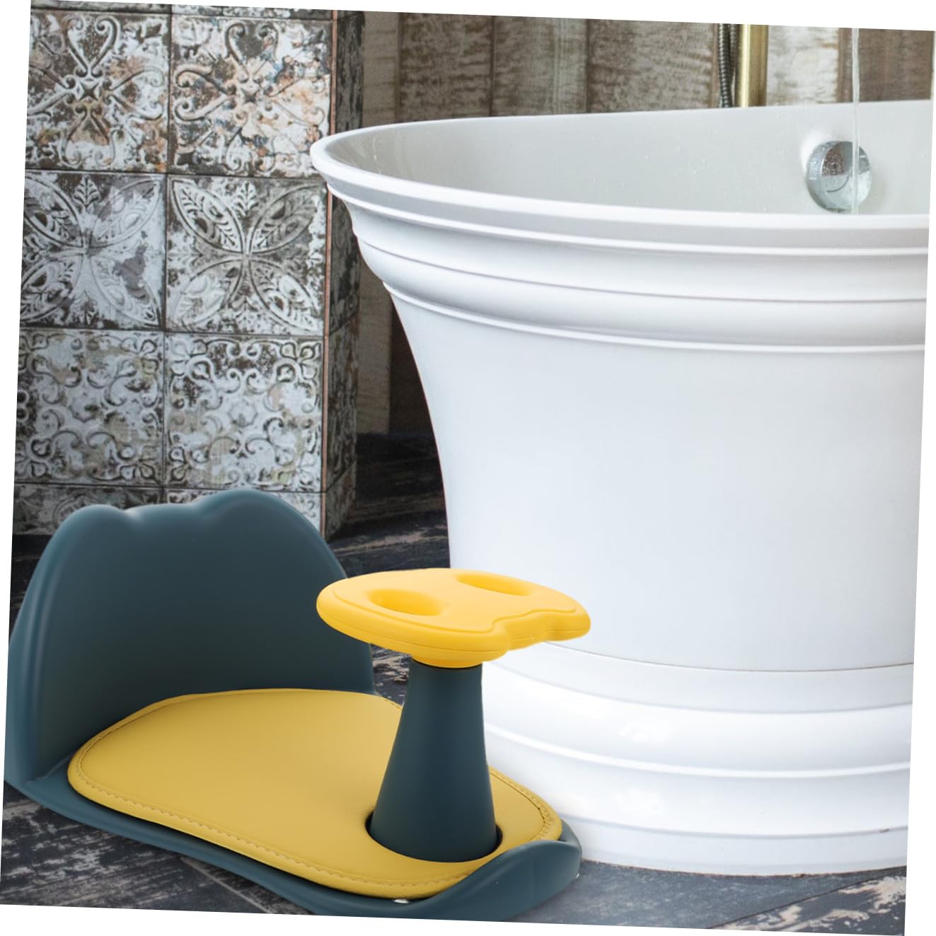 Asiento de Baño para Bebés Respaldo Alto y Diseño Lateral Abierto