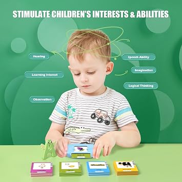 510 Words Talking Flash Cards Early Learning Toys for 3 4 5 Year Old Boys