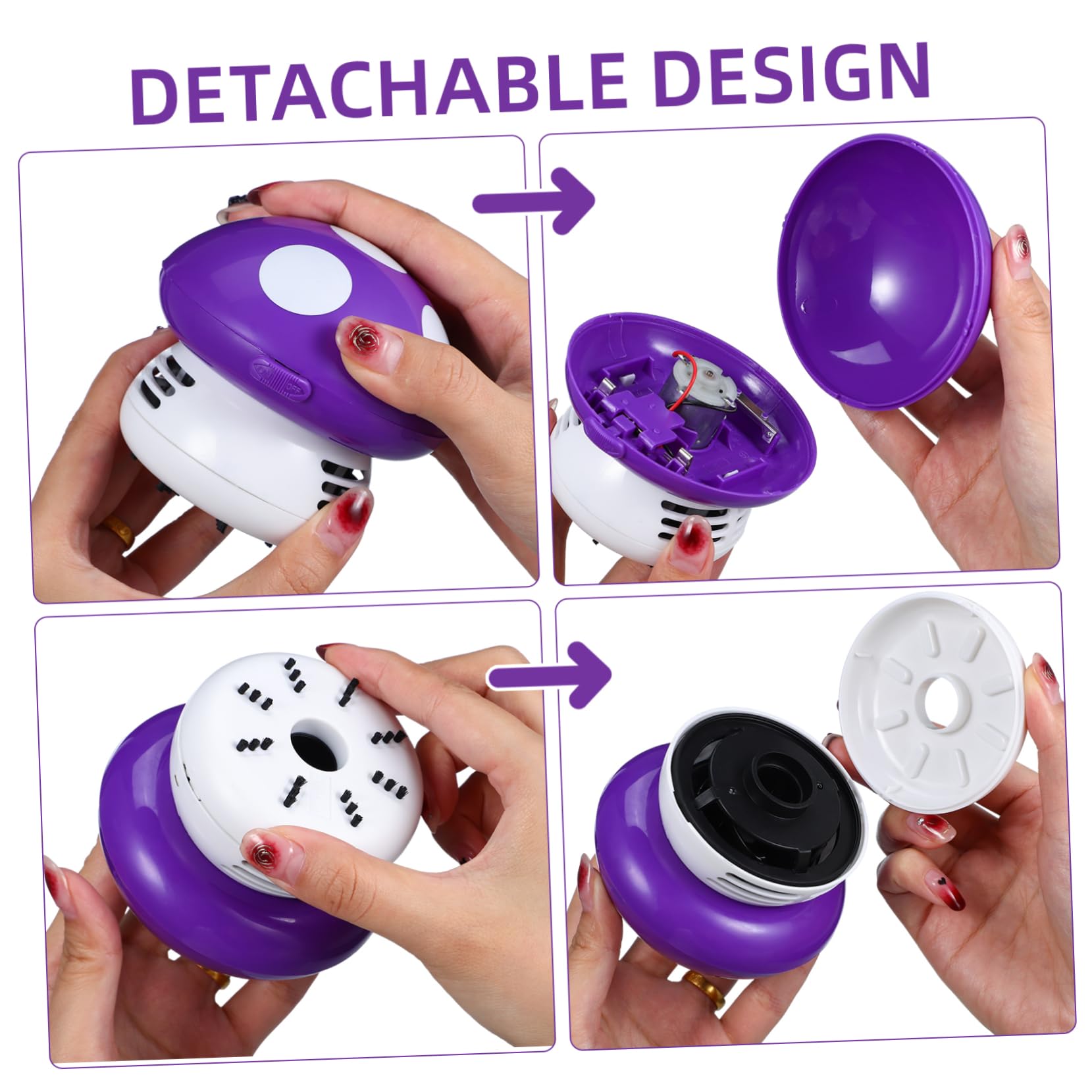 Alipis 2pezzi Mini Aspirapolvere Portatile Per Scrivania Pulizia Efficiente Di Polvere e Briciole Ricaricabile Usb Design Compatto e Silenzioso Per Casa e Ufficio