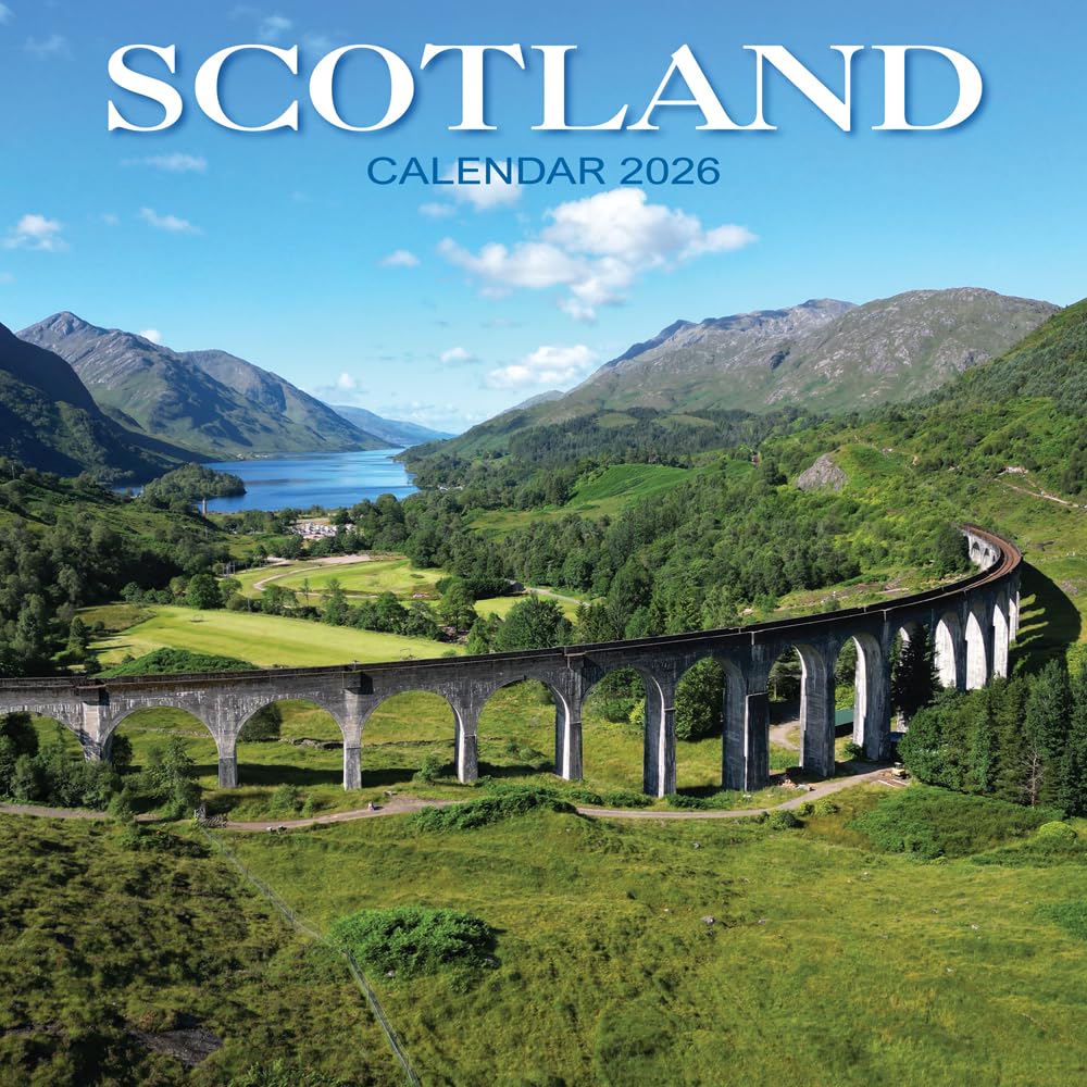 2026 Scotland: Calendar Scotland - Square Wall Calendar - Month to View - 12 Months