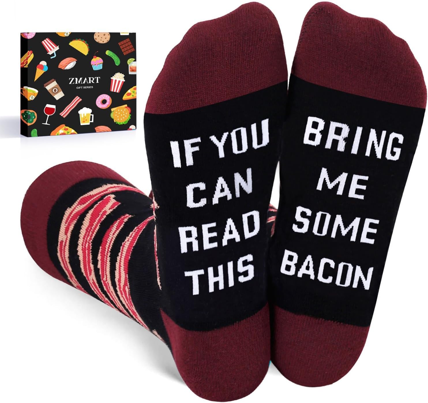 Food Socks for Women - Hot Dog Popcorn Ice Cream Gifts, Pickle Donut Pizza Socks