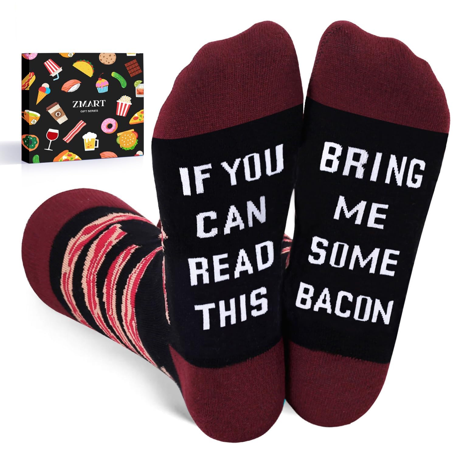 Food Socks for Women - Hot Dog Popcorn Ice Cream Gifts, Pickle Donut Pizza Socks