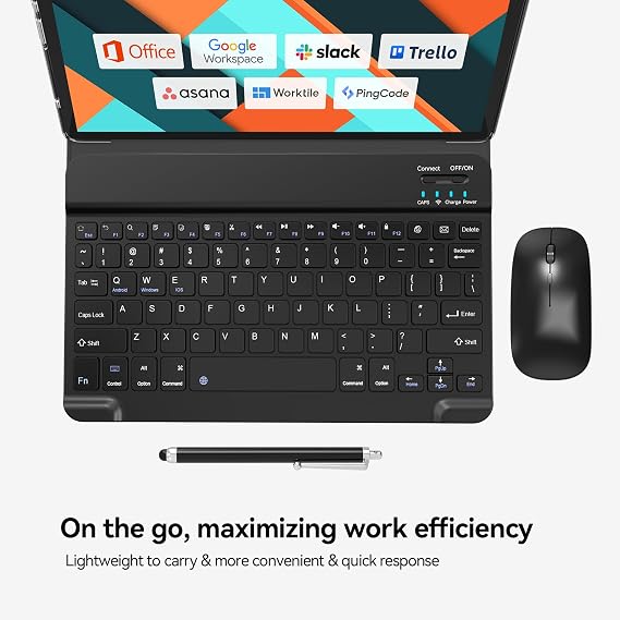 Android Tablet, 2026 Latest 10 inch Android 14 Tablet, MTK8183 Octa-Core, 16GB 128GB 1TB Expansion, 2.4/5G WiFi, 21MP Camera, Gemini AI 2.0, Tablets with Keyboard, Mouse, Case etc
