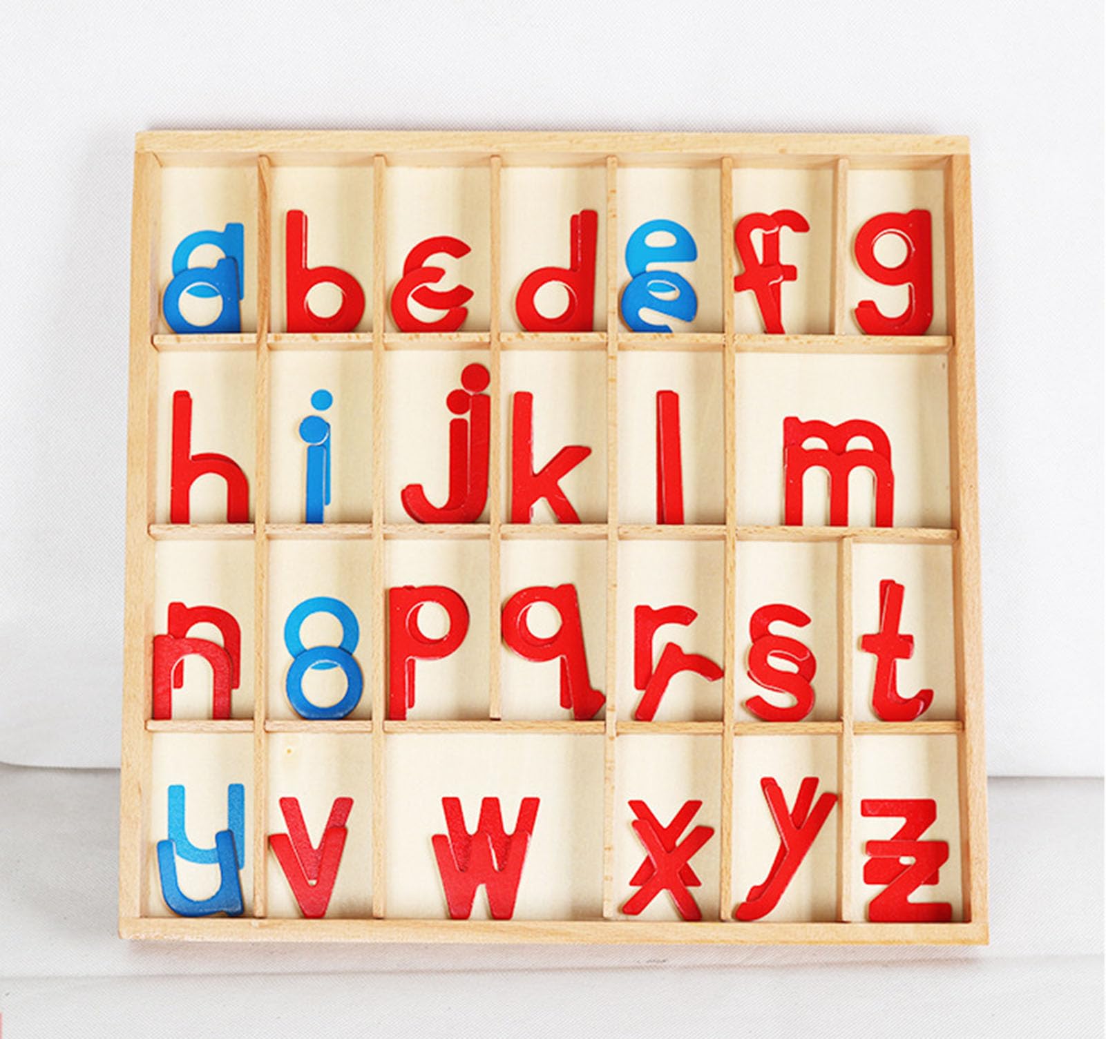 Scatola dell'Alfabeto Mobile Montessori con Tappetino, Materiali Educativi per l'Apprendimento della Lingua,Large Carpet with Letter Box