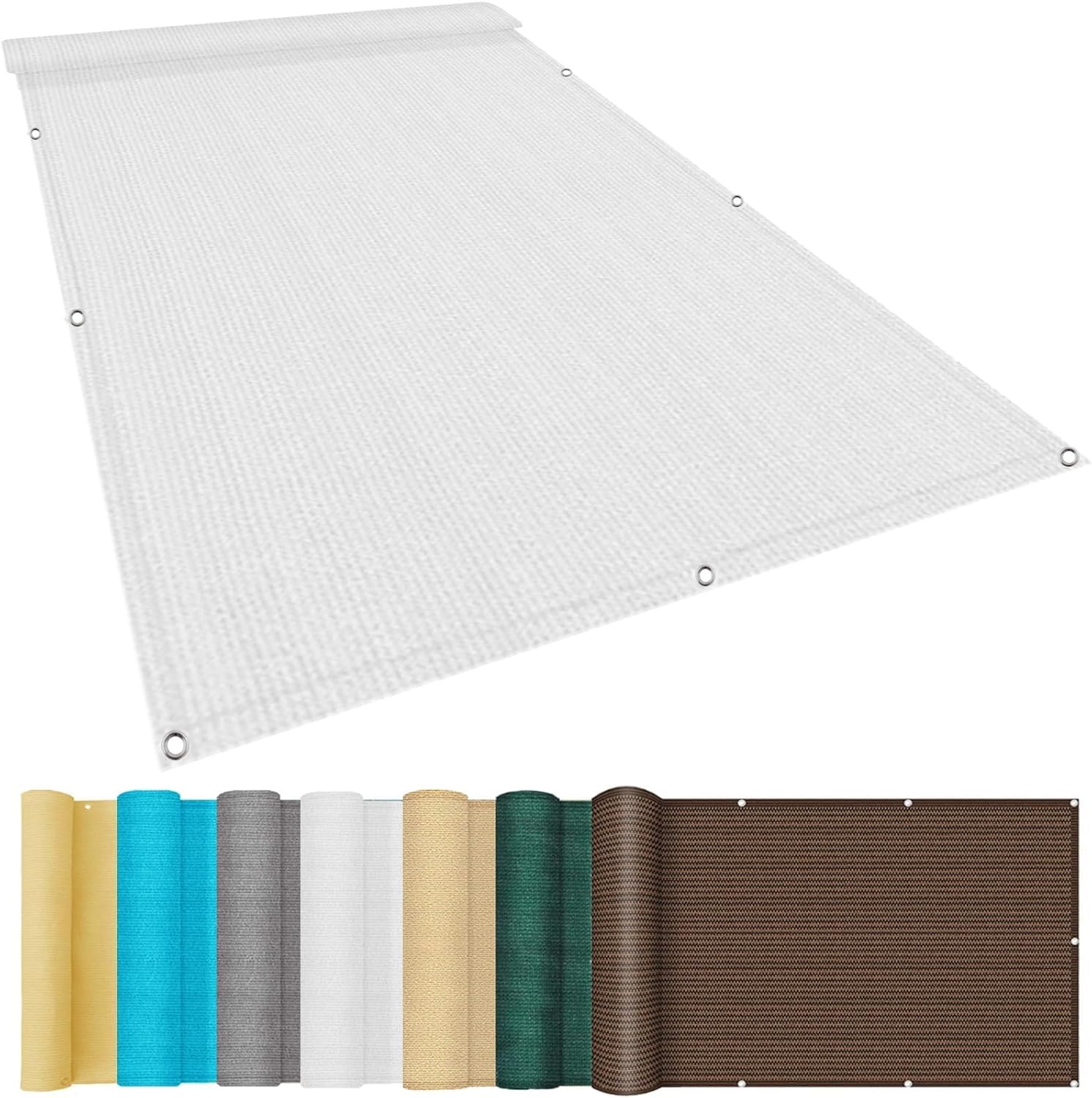 Sombrilla Shade 2,6 x 6 m Hoja de privacidad Hoja de sombrilla Veranda Privacidad Balcón Sombra A Prueba de Polvo Polietileno de Alta Densidad Rectangular Ligero Durable Lavable para terraza/Pasillo