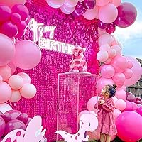 Vista 26 de 36 Panels Giltter Wall Backdrop Pink Shimmer Wall Backdrop for Party Wedding Birthday Engagement Bachelorette Parties Anniversary Decoration