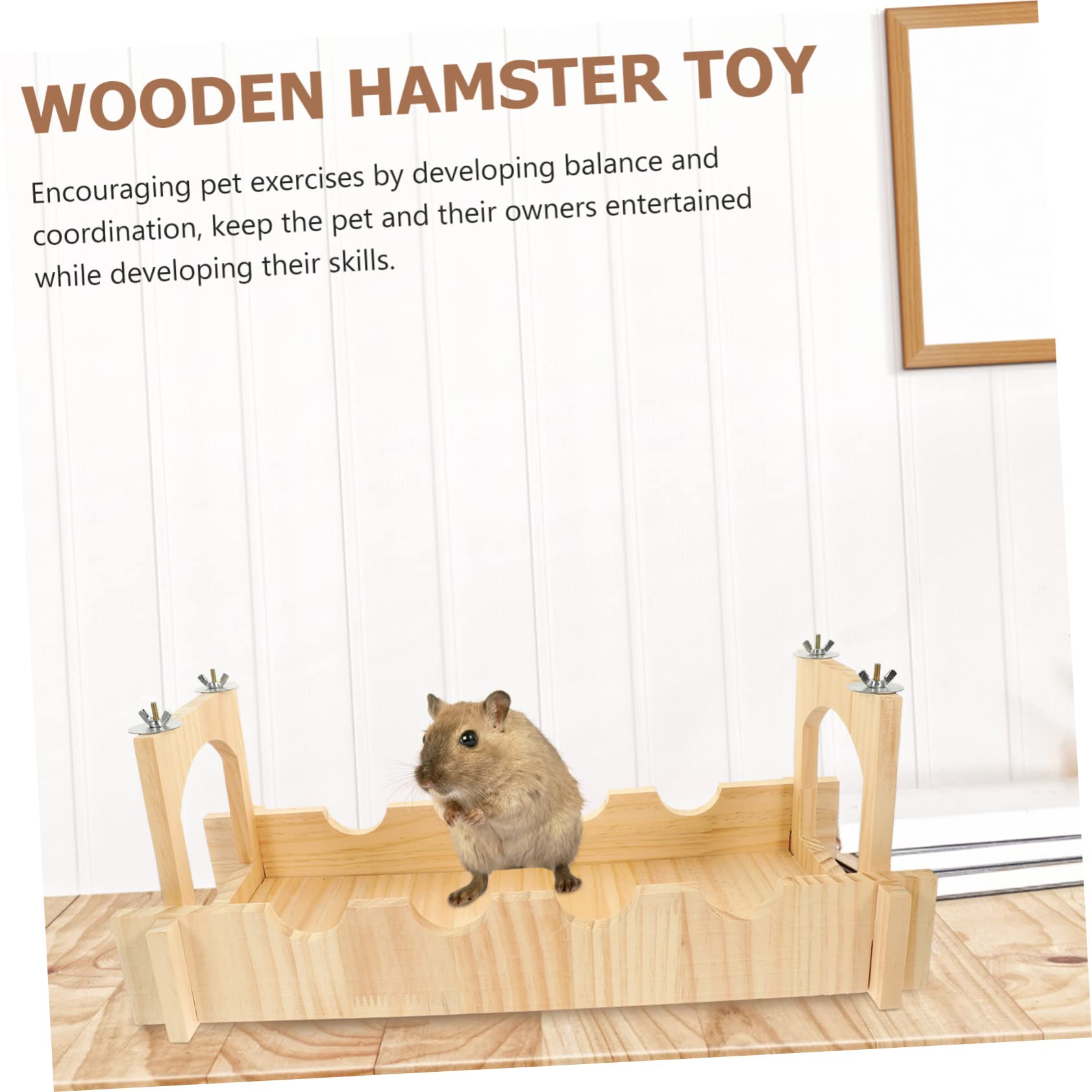 Leichte Haustierkäfig Holzbrücke für Chinchillas und Meerschweinchen mit Kreativem Design als Ruhe und Spielplatz im Kleinen Kleintierkäfig