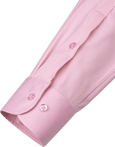 Miniatura 5 de J.VER Camisas de vestir para hombre, de manga larga, elásticas, sin arrugas, formal, para negocios, casual, con botones