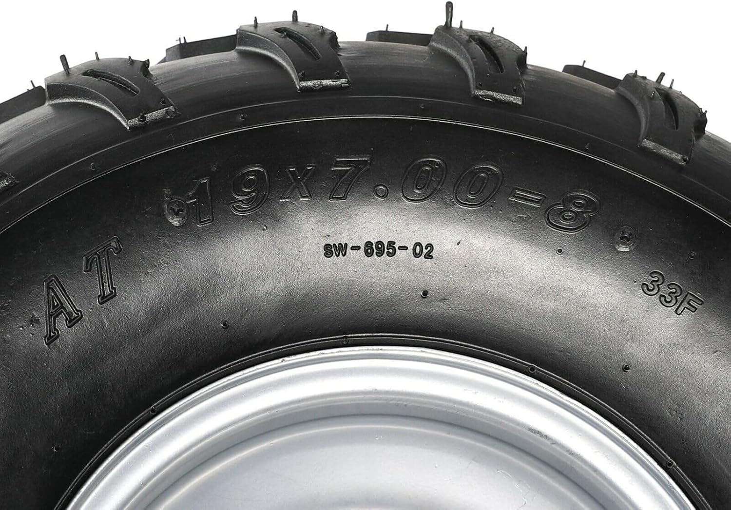 Pair of 19x7-8" inch 4PR Wheel Rim Tyre Mini Bike Tires 4PR Tubeless Sport Tires