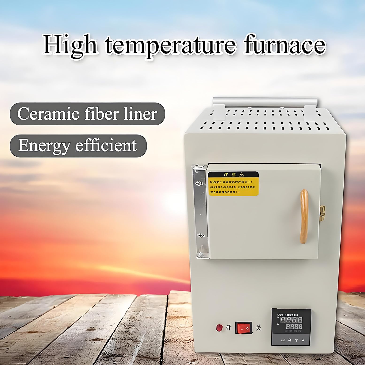 Horno De Mufla Eléctrico De Laboratorio, Horno De Alta Temperatura Integrado De 1000 ℃ Con Control De Programa, Diseño Compacto De Sobremesa, Para Un Calentamiento Eficiente En El Laboratorio
