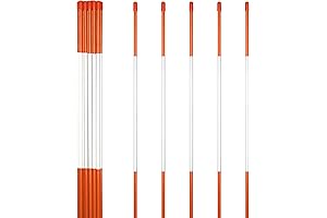Anley 48" Reflective Driveway Markers, Snow Stakes for Enhanced Visibility and Safety