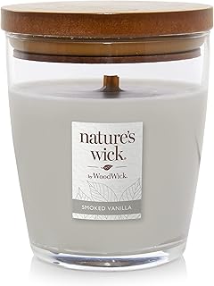 Smoked Vanilla Scented Candle, 10oz with Wooden Lid & Crackling Wick