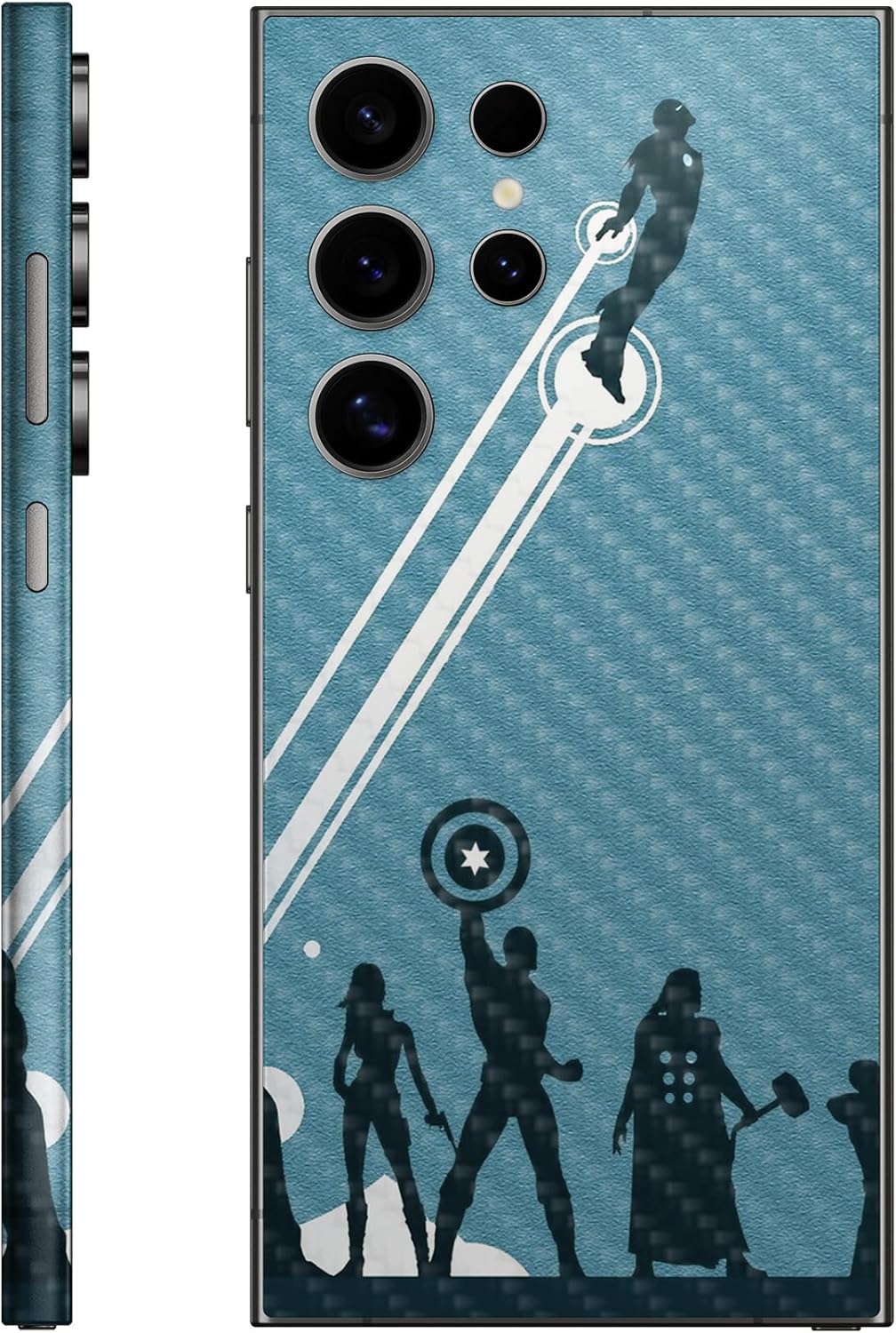 Carbon Fiber Phone Skin Compatible with Samsung Galaxy S24 Ultra - Wall of Death - Premium 3M Vinyl Protective Wrap Decal Cover - Easy to Apply | Crafted in The USA by MightySkins