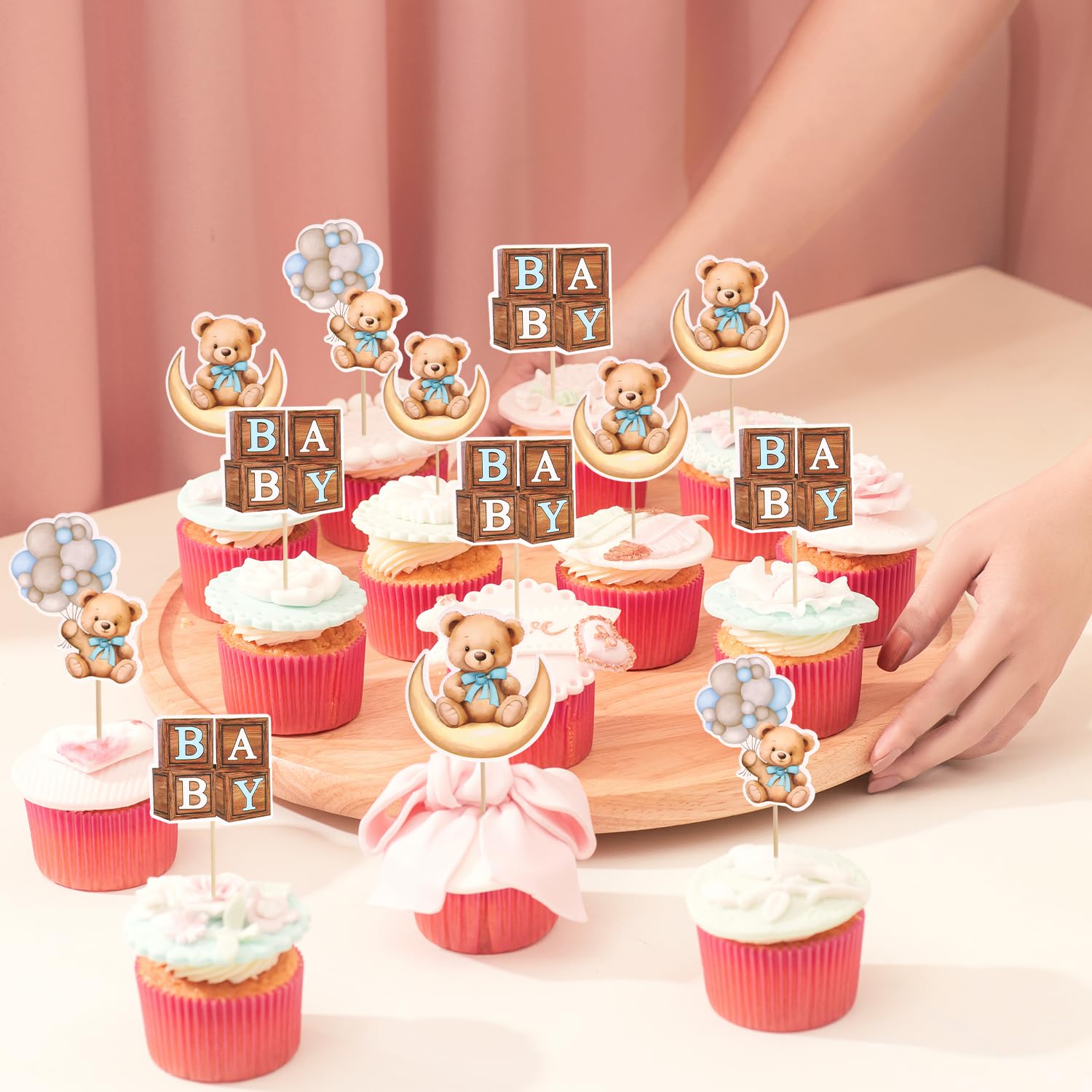 Décorations Pour Cupcakes - Lot De 24 Toppers Et Supports En Carton - Mignons, Colorés, Pour Anniversaires Enfants