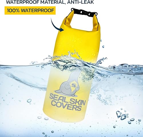 Miniatura 3 de Seal Skin - Bolsa seca impermeable de 10 litros, ligera, mantiene el equipo seco para kayak, canotaje, rafting, pesca, natación, senderismo,