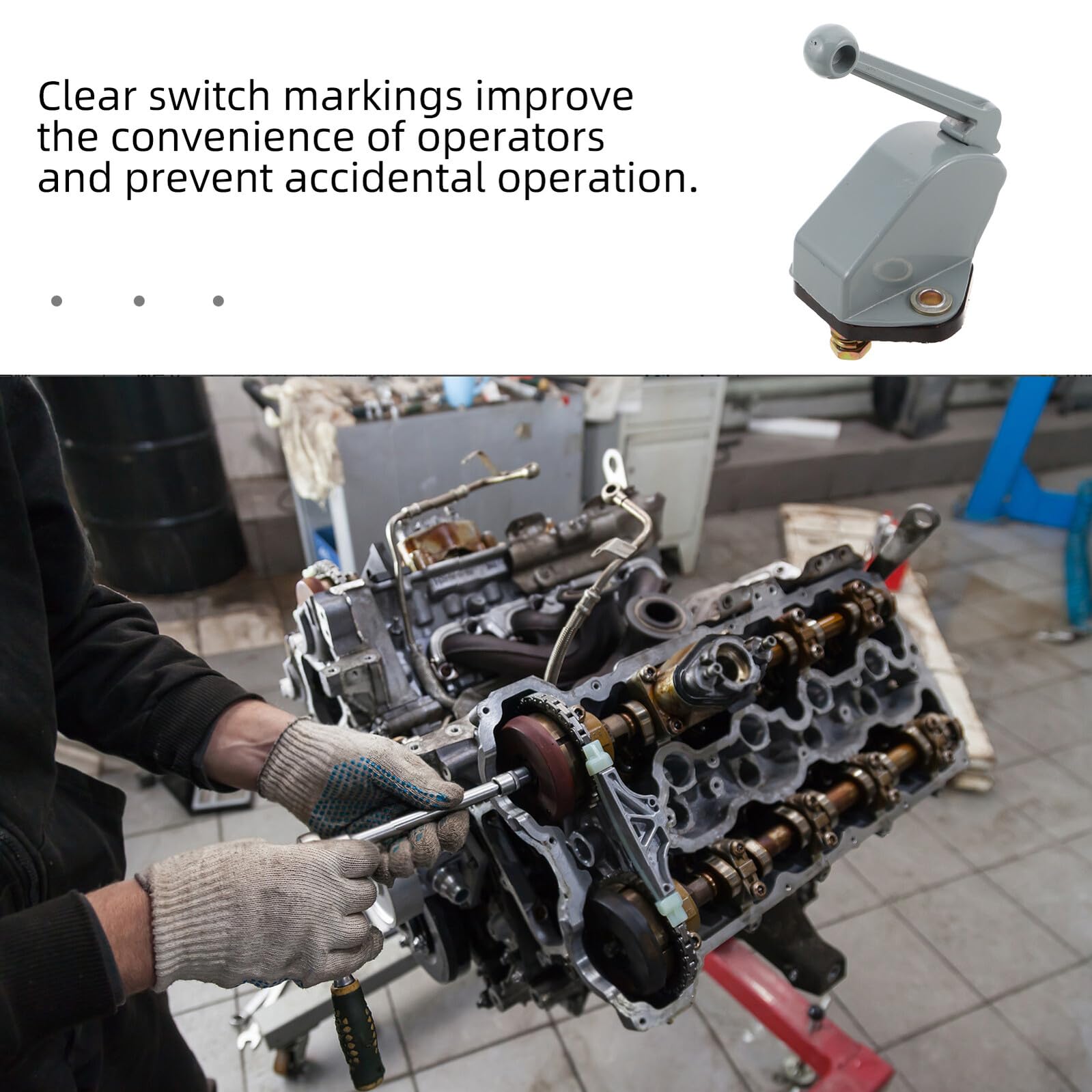 Interruttore Batteria Manuale in Metallo per Disconnessione Alimentazione Anti-furto per Trattori Camion Carrelli Elevatori Macchinari Pesanti e Veicoli Industriali