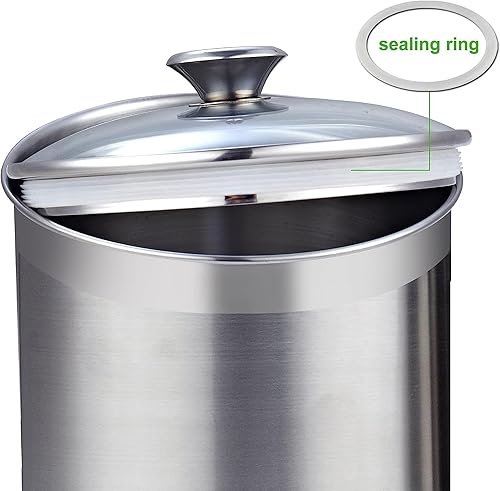 Vista 7 de Cooks Standard Juego de recipientes de almacenamiento de acero inoxidable para alimentos, tamaño mediano, 4 piezas, 0.95qt/1.6qt/2.5qt/3.5qt